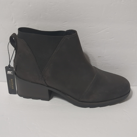 Sorel Shoes - Sorel Cate Chelsea Blackened Brown Leather ankle Booties Brand New size 9